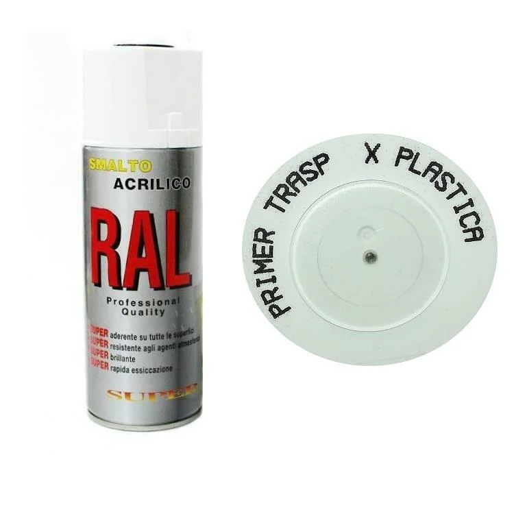 Bomboletta Spray Primer Trasparente Per Plastica Fondo Aggrappante Autopulente