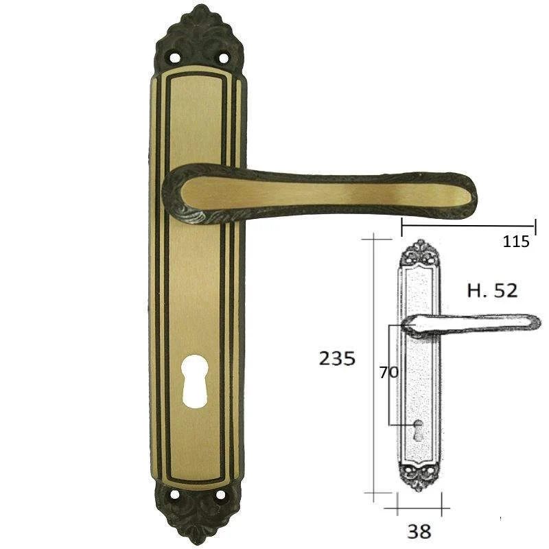 Maniglia Giglio Bronzata Q 8 70 Coppia Maniglie Per Porte Bussole Casa Ufficio