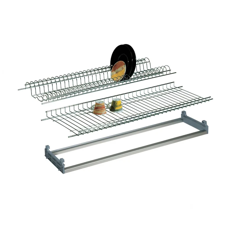 Kit Scolapiatti Cromato Con Telaio Di Battuta Cm 86 3 Pezzi Cola Piatti