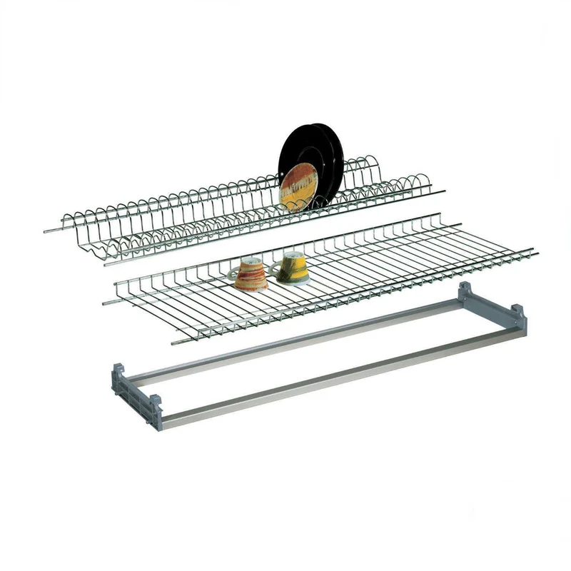 Kit SColapiatti Cromato Con Telaio Di Battuta Cm 76 3 Pezzi Cola Piatti Cucina