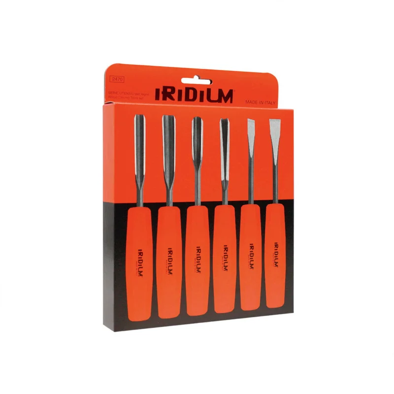 Set 6 Pezzi Sgorbie Per Intaglio Legno Professionale Italy