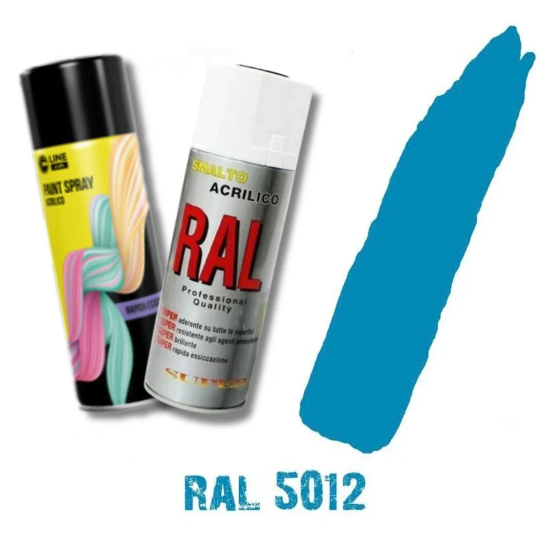 Bomboletta Spray Azzurro Ral 5012 Acrilico Vernice Brillante Lucido Graffiti