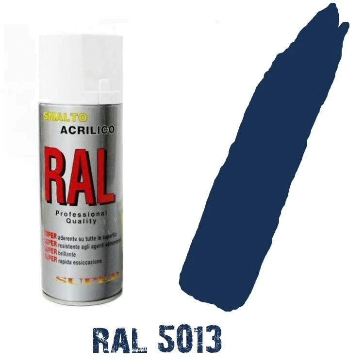 Bomboletta Spray Blu Ral 5013 Acrilico Vernice Brillante Lucido Graffiti
