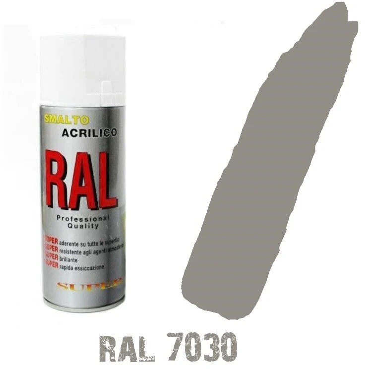 Bomboletta Spray Ral 7030 Grigio Pietra Acrilico Vernice Brillante Lucido Graffiti