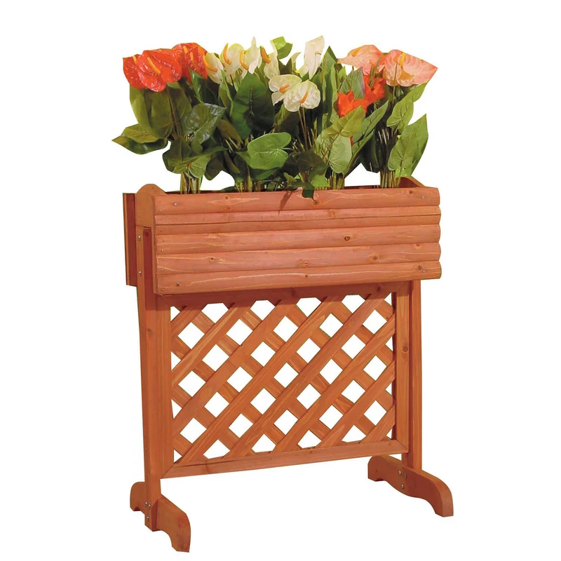 Fioriera Pensile Con Traliccio Giardino Gazebo Piscina 35x74x81h Esterno Ciliegio