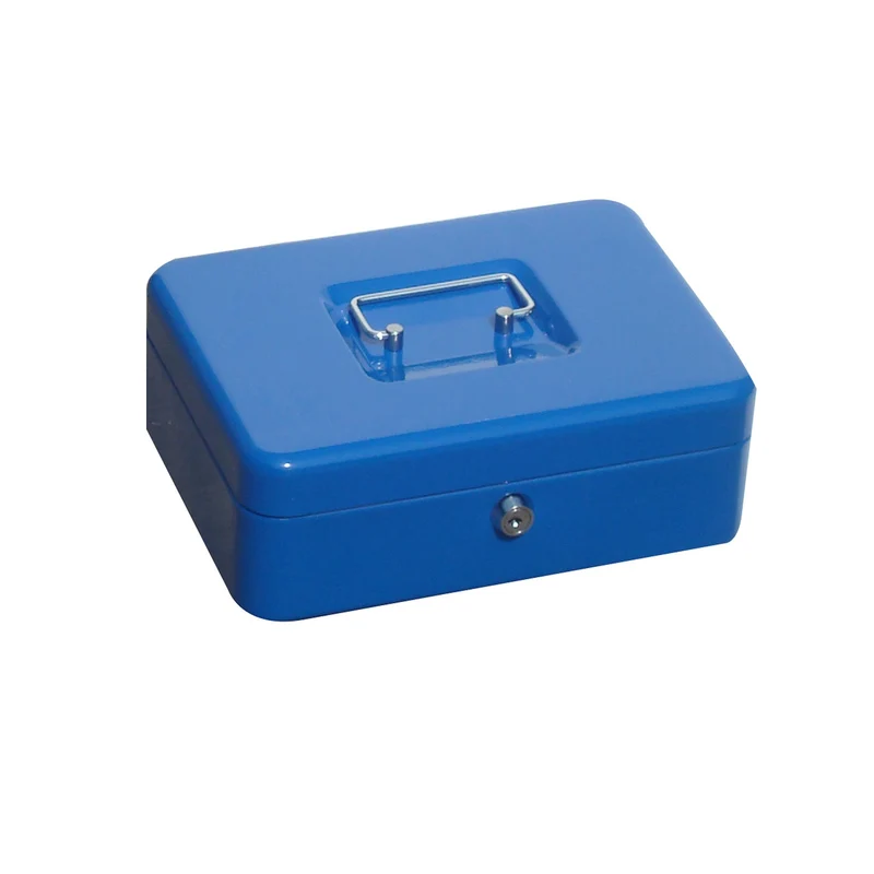 Cassetta Portavalori con Chiavi Cassaforte porta monete 25x18x9cm