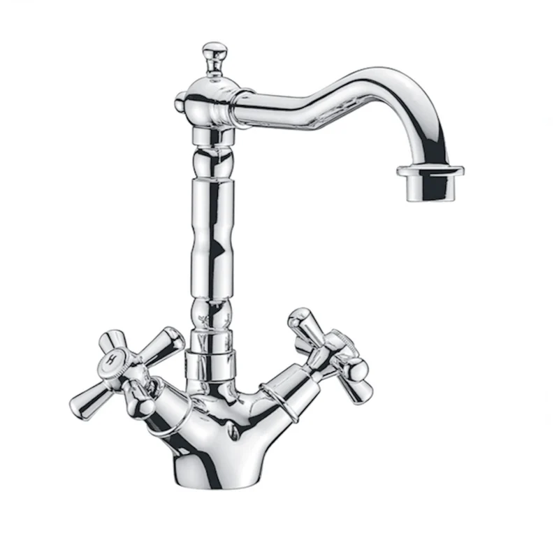 Rubinetto Lavello Cucina Sofia Croce Cromo Canna Lunga Miscelatore