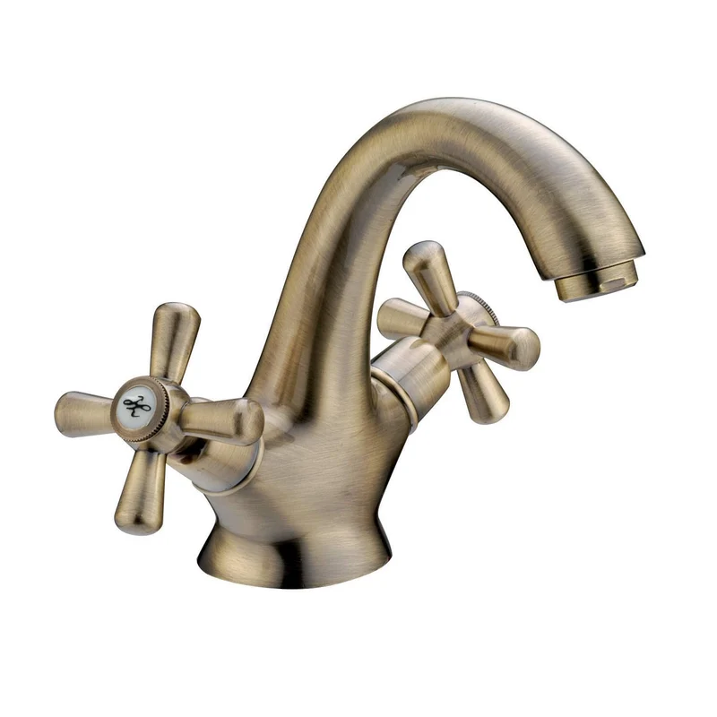 Rubinetto Miscelatore Per Lavabo Manopole A Croce Sofia Bronzo Bagno