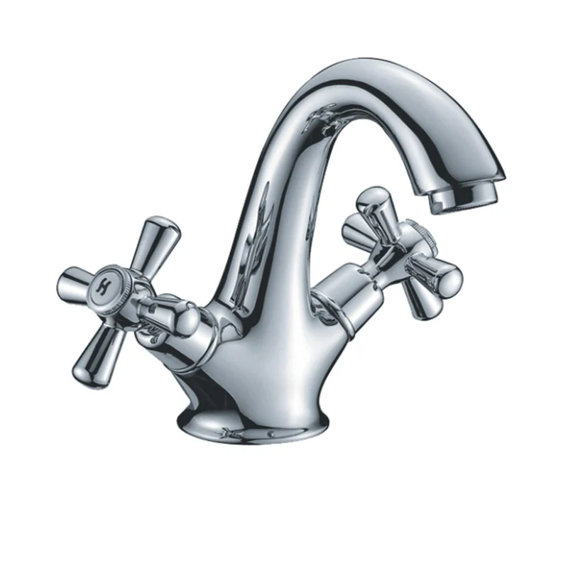 Rubinetto Lavabo Sofia Croce Cromo Miscelatore Con Piletta Cromata