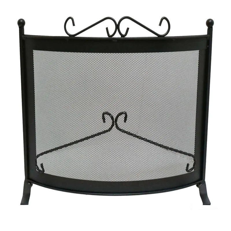 Parascintille Stufa Camino Ferro Battuto Decorato 60x52h Caminetto