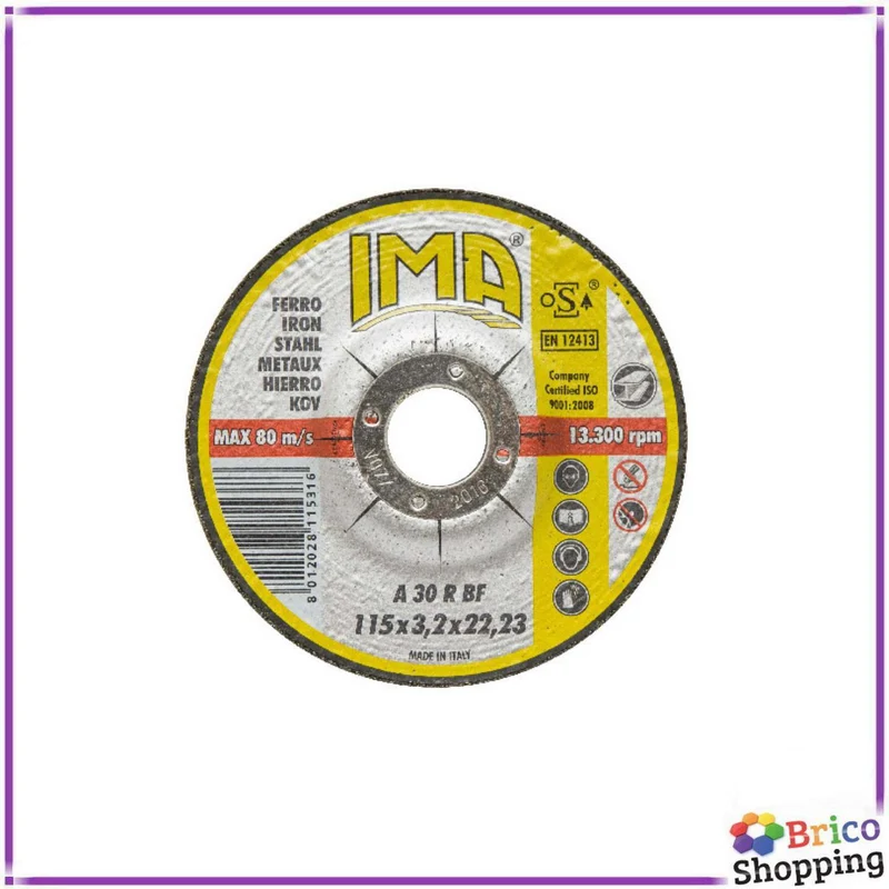 Disco per Flex Flessibile Ferro Ima Smerigliatrice Mini Flessibile 115 X 3,2