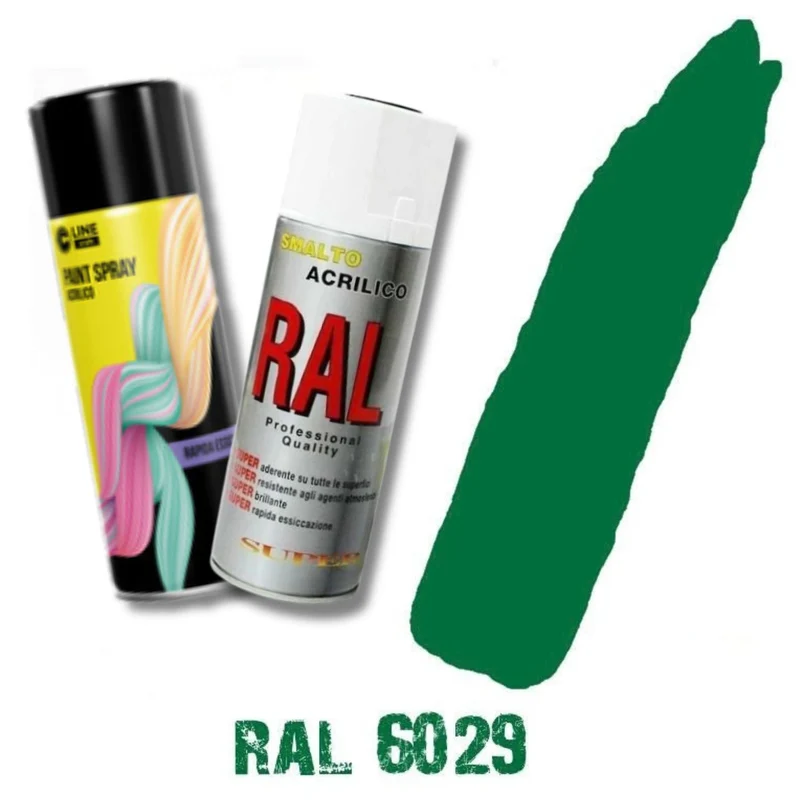 Bomboletta Spray Verde Prato Ral 6029 Acrilico Vernice Brillante Lucido