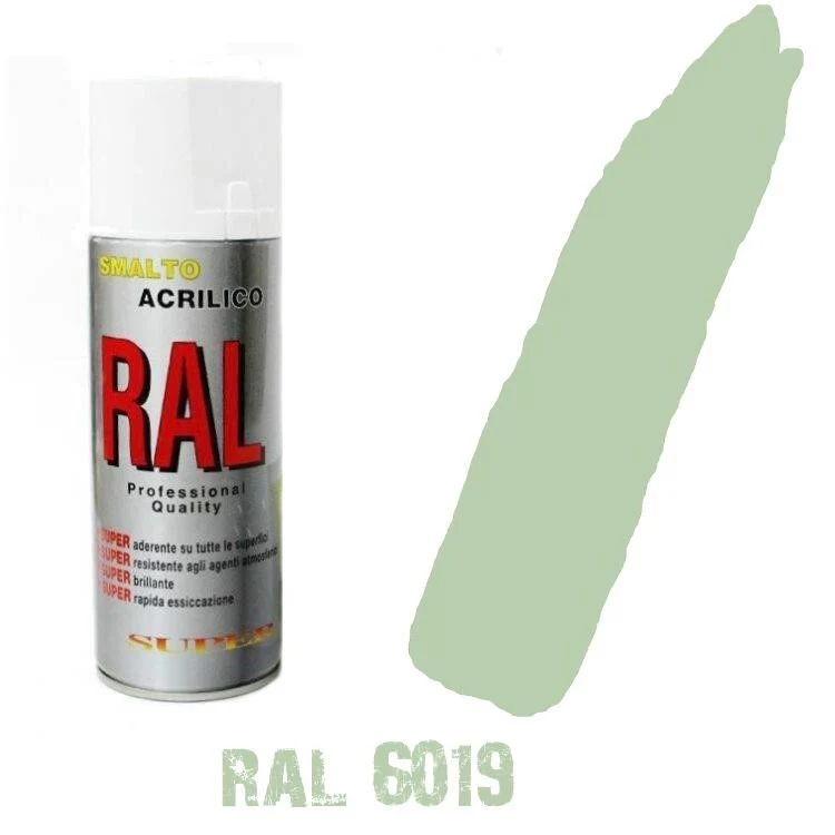 Bomboletta Spray Verde Acqua Chiaro Ral 6019 Acrilico Vernice Brillante Lucido
