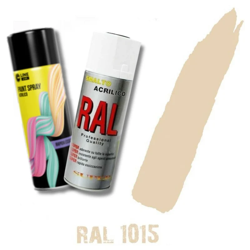 Bomboletta Spray Ral 1015 Avorio Chiaro Acrilico Vernice Brillante Lucido