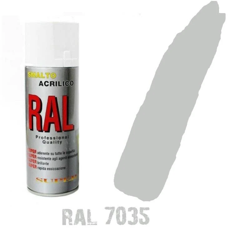 Bomboletta Spray Grigio Chiaro Ral 7035 Acrilico Vernice Brillante Lucido Graffiti