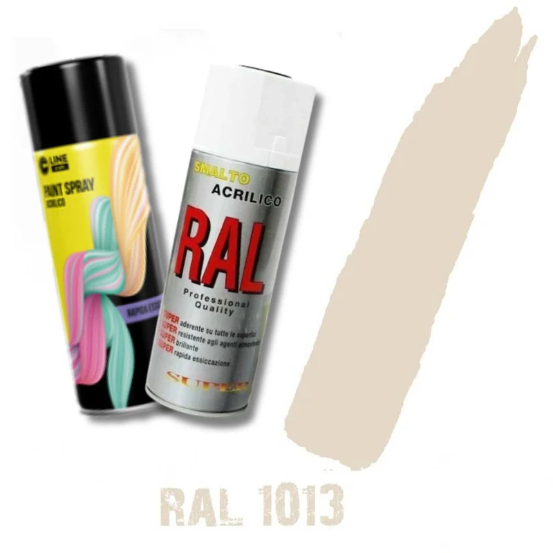 Bomboletta Spray Avorio Chiaro Infissi Alluminio Ral 1013 Acrilico Vernice Brillante Lucido