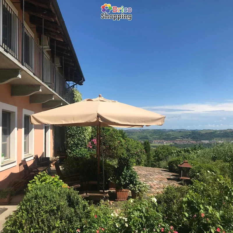 Top Telo Di ricambio Per Ombrellone Palo Centrale Legno 2x3 6/8 Stecche BS0192