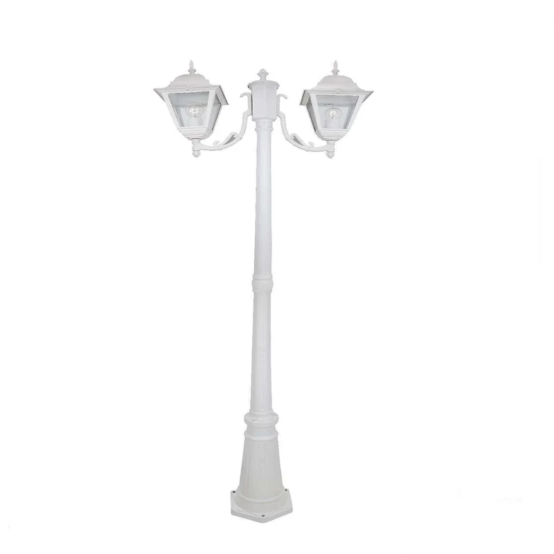 Lampione Lanterna Da Giardino Esterno Altezza 200 Alluminio New York Bianco