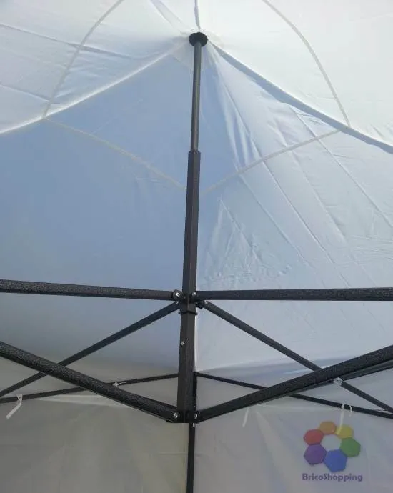 Gazebo Apertura Rapida 3x3 Bianco Mercatini Fiere Con Teli Impermeabile