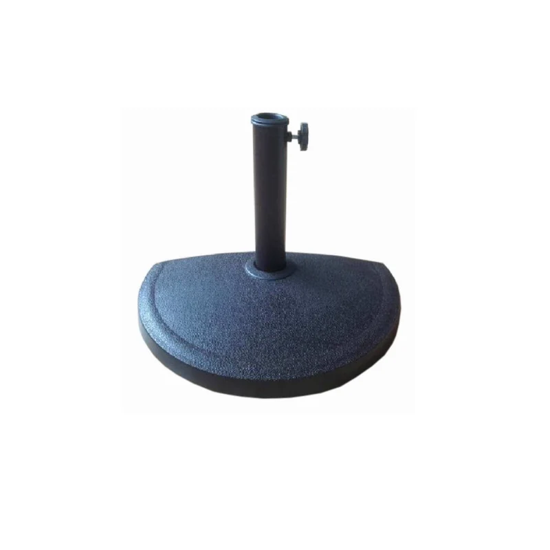 Base Per Ombrellone A Parete Kg 9 In Poliresina 1/2 Tondo Da Appoggio Palo 36/48 Mm