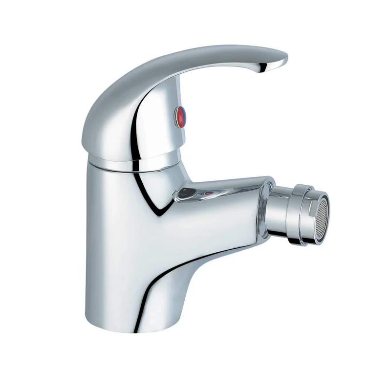 Monocomando Rubinetto Miscelatore Bidet Bagno Serie Euro Cromo Lucido Cn Piletta