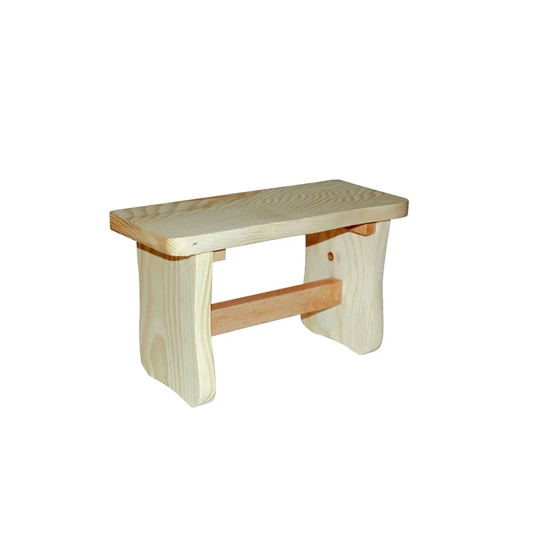 Sgabello In Legno Pino Grezzo Sedia Bimbo Bambino Cucina Poggiapiedi Sediolina