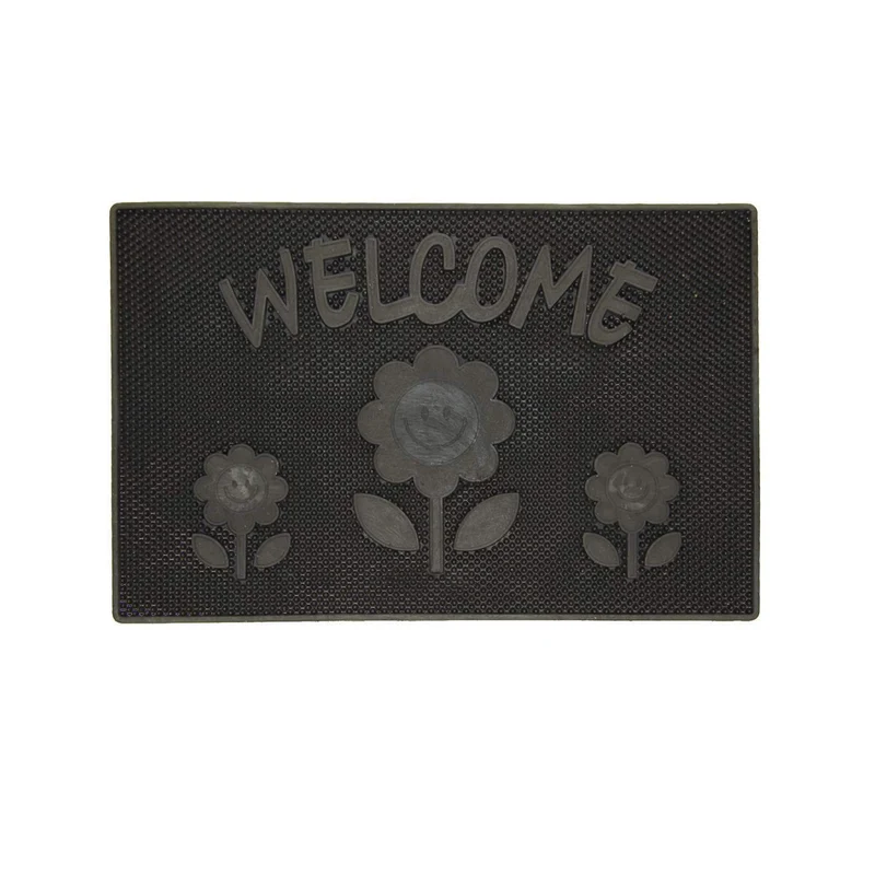 Zerbino Smile Cm. 39x59 In Gomma Fuori Porta Uscio Casa
