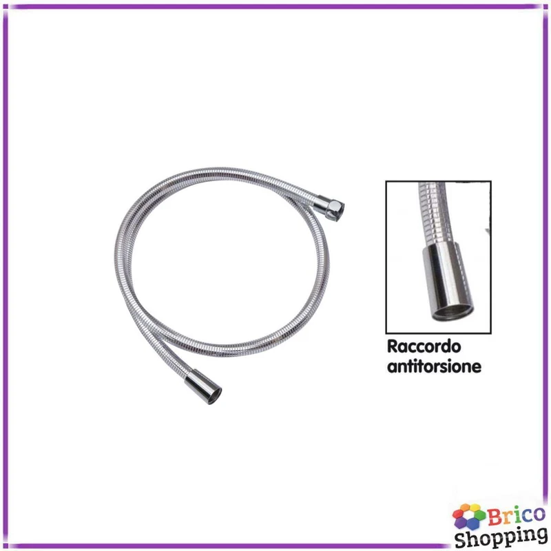 Flessibile X Doccia Aeternum Cm 200 Cromato Con Rinforzo Pvc Antitorsione