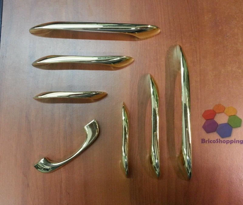 MANIGLIA PER CASSETTI ARMADI MOBILI 3000 mm 64 96 128 ORO LUCIDO DORATO