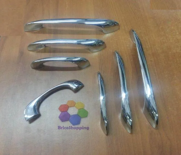 MANIGLIA PER CASSETTI ARMADI MOBILI 3000 mm 64 96 128 CROMO ACCIAIO LUCIDO