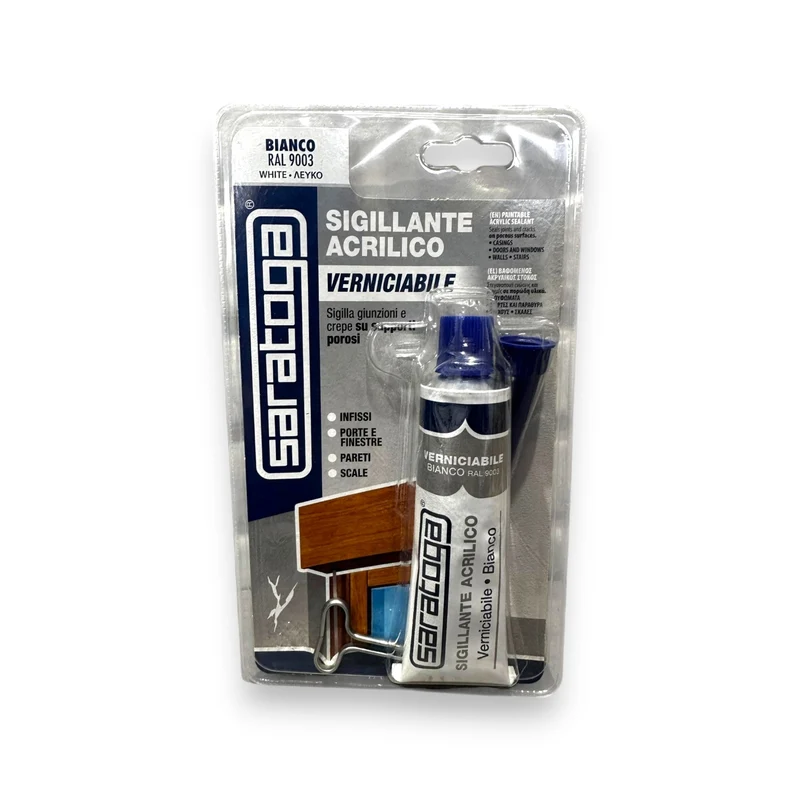 Silicone Bianco Acrilico 60 Ml Verniciabile Bilster Murale