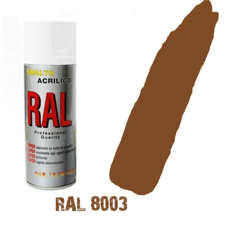 Bomboletta Spray Marrone Terracotta OPACO ral 8003 Acrilico Rapida Essiccazione