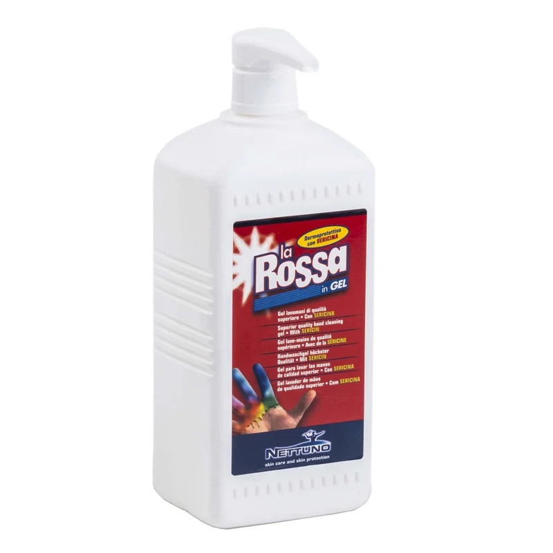 Gel Lavamani Rossa Nettuno 1 Lt Sapone Sgrassante Silicone Bitrume Vernici Vasi Usi