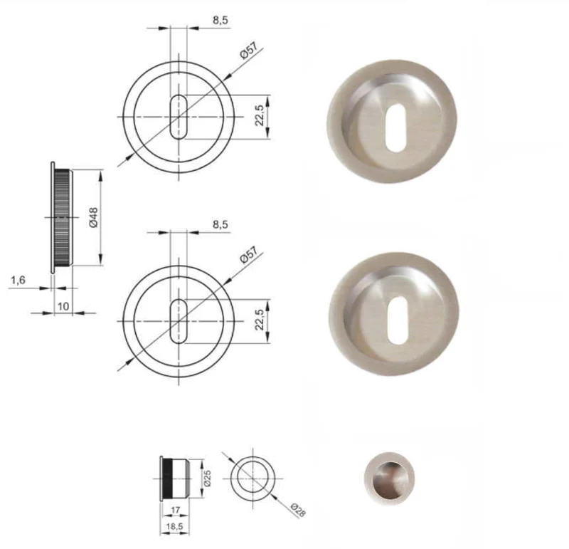 Set Porta Scorrevole Oro Lucido Con Chiave Maniglia Kit Porte Scorrevoli Con Serratura