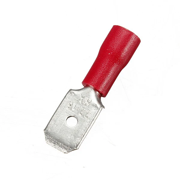 Red Male Spade Terminals 4.8mm / Pack of 100