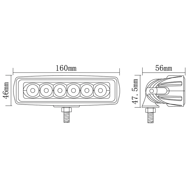 LED Work Light / Rectangular / 1680 Lumens