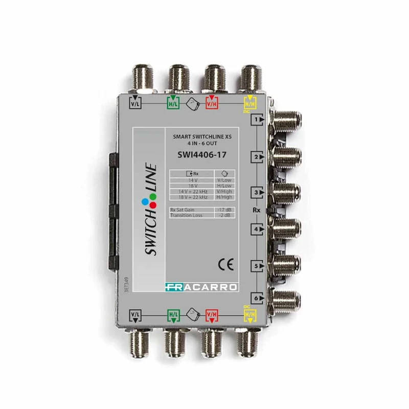 Multiswitch in Cascata Fracarro 4 Ingressi 6 Uscite Derivate -17 dB – 271086