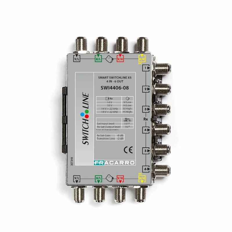 Multiswitch in Cascata Fracarro 4 Ingressi 6 Uscite Derivate -8 dB – 271085