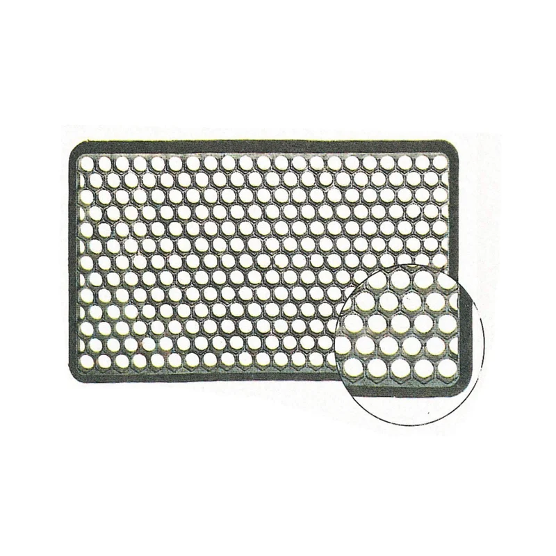 Zerbino Nido D'Ape Nero Con Bordo Cm 41x71 Fuoriporta Gomma Pvc