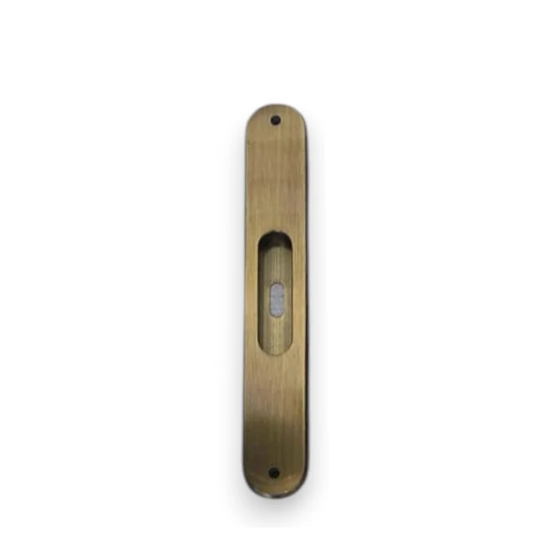 Placca Maniglia Incasso Per Porta Scorrevole Lunga Con Foro Oro Cromo Sat Bronzo