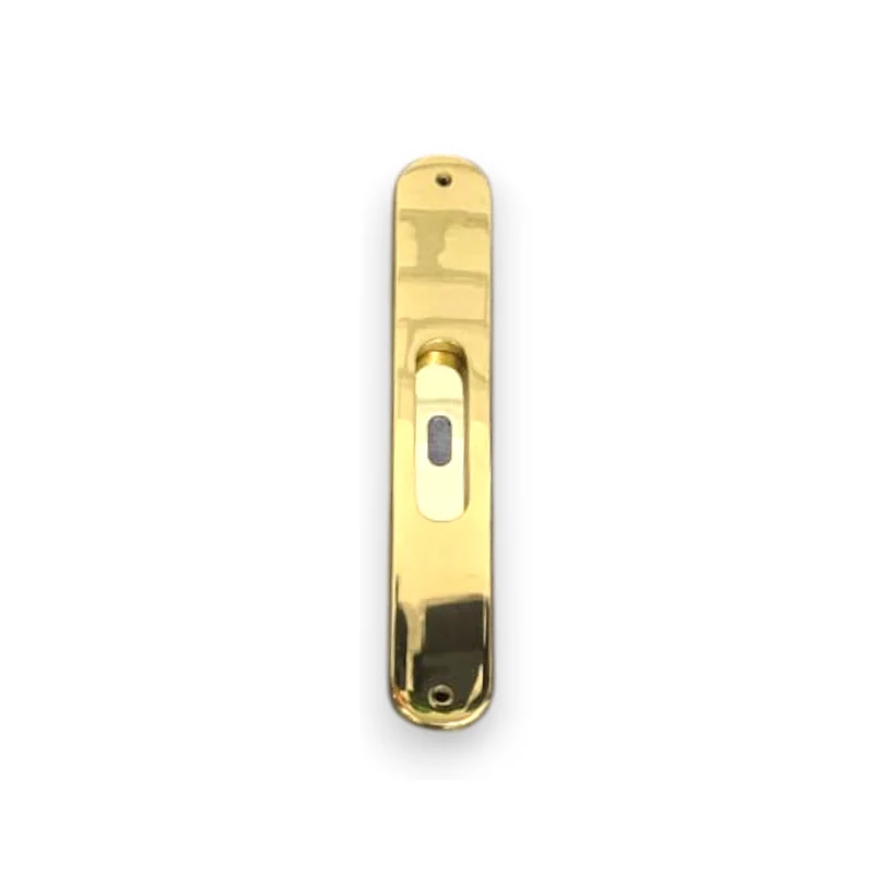 Placca Maniglia Incasso Per Porta Scorrevole Lunga Con Foro Oro Cromo Sat Bronzo