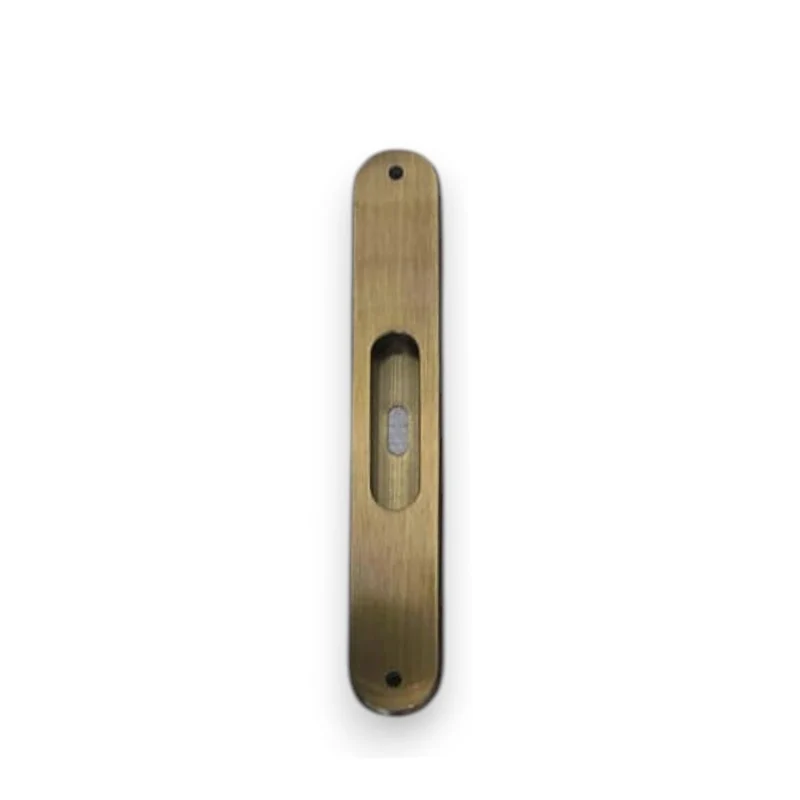 Placca Maniglia Incasso Per Porta Scorrevole Lunga Con Foro Oro Cromo Sat Bronzo