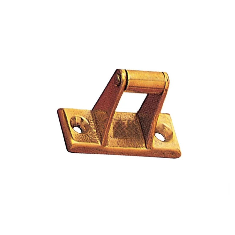 Cavallotti in ottone lucido con 2 fori per Viti altezza 20 mm per aste passanti