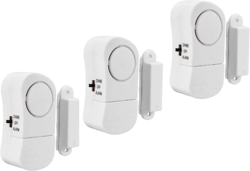 Allarme A Contatto Magnetico Porte Finestre Kit 3 Pz Sonoro Anti Intrusione
