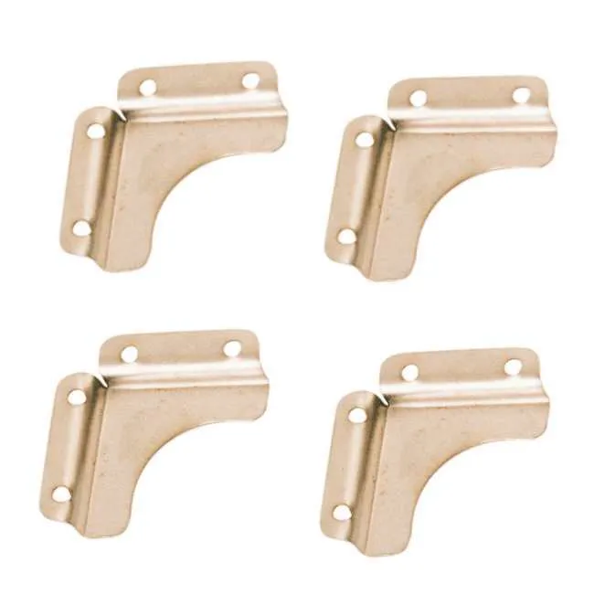 Fermaspecchi Lisci 8 Pz Cromato Mm. 30x30 Angolari Per Vetro 5 Mm Spessore