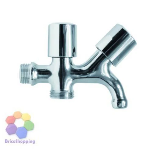 Rubinetto Duplex Lavatrice Doppia Uscita 1/2 X 3/4
