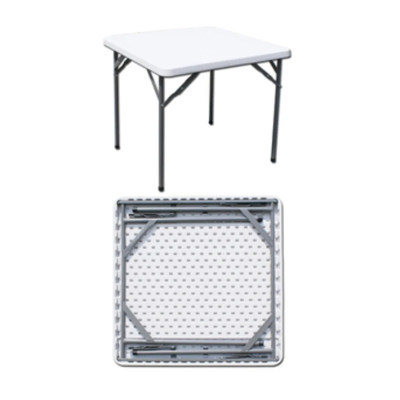Tavolo Pieghevole Birreria Terrazzo Giardino Esterno Hdpe E Acciaio 87x87