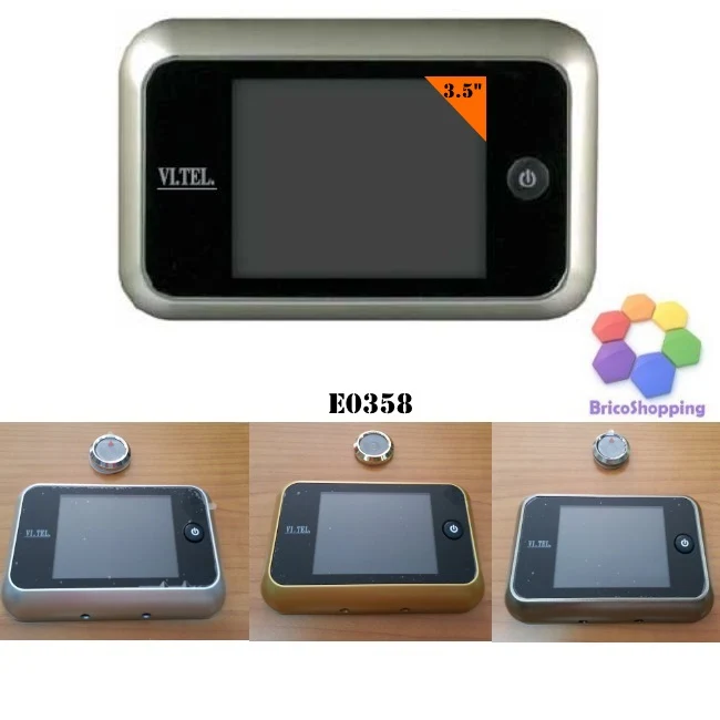 Spioncino Digitale Vitel 3,5" Vi.Tel. E0358 Elettronico Porte Oro Cromo Bronzo Bicolor
