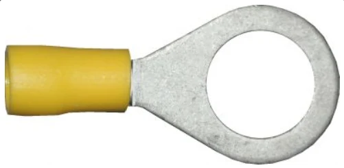 Yellow Ring Crimp Terminals 13mm / Pack of 100