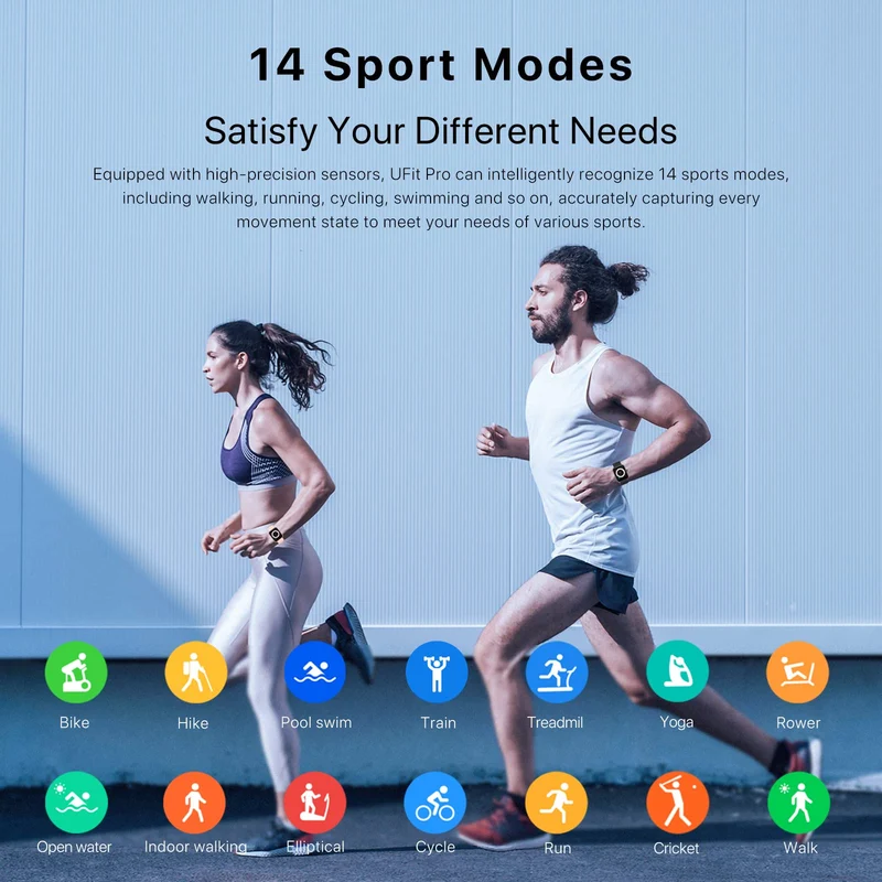 UMIDIGI UFit Pro Smartwatch Donna Orologio Fitness Tracker per Uomini Donne, Cardiofrequenzimetro, SpO2, Alexa Integrata,5ATM Impermeabile Fitness Orologio per Android/iOS,Whatsapp Notifiche Messaggi